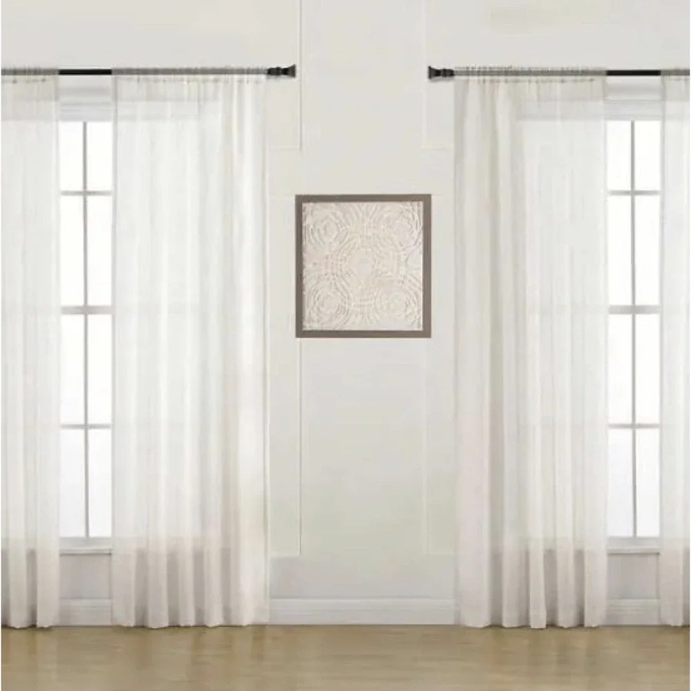 4-pack Taylor & Moxie Venezia Sheer Window Curtains, 52